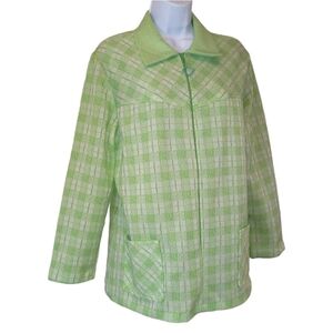 Rare NWT VINTAGE 1963/64  ILGWU BRIGHT GREEN DOUBLE KNIT PULLOVER